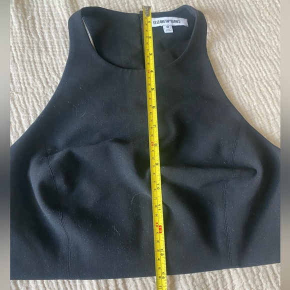 Elizabeth and James black zip up cropped sleeveless top - Picture 10 of 10